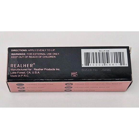Realher Moisturizing Lipstick I DEFINE BEAUTY MYSELF Dusty Pink New In Box - Picture 4 of 6